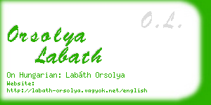 orsolya labath business card