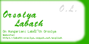 orsolya labath business card